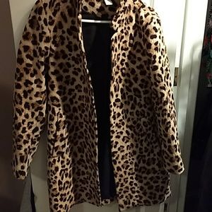 Hm long leopard coat